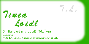 timea loidl business card